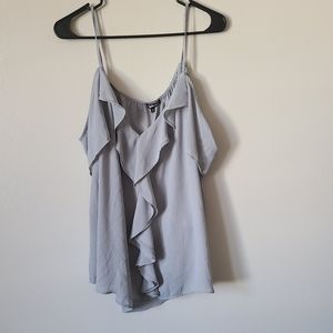 Charlotte Russe Grey off the shoulder top